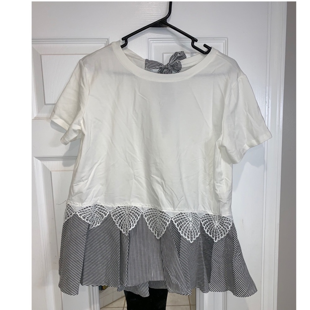 Cute white and blue blouse